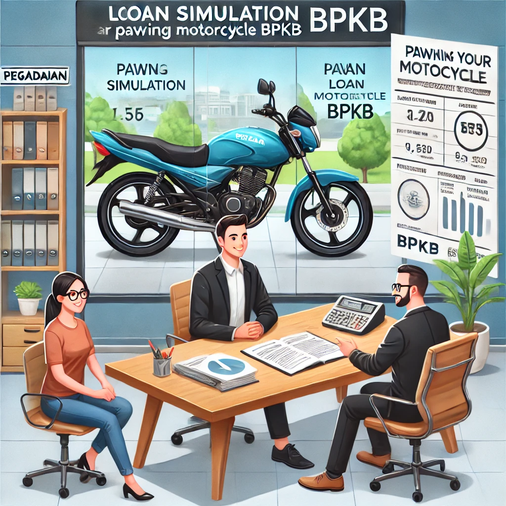 Simulasi Gadai BPKB Motor di Pegadaian