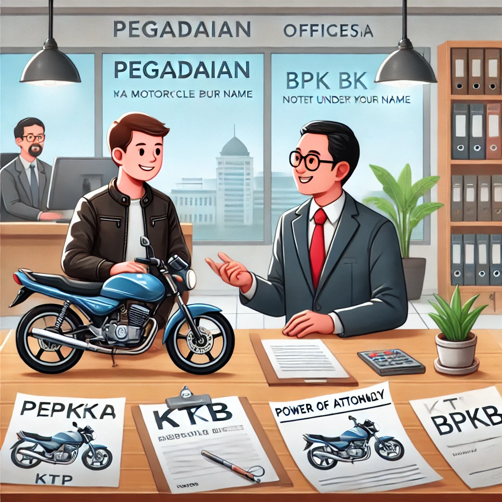 Gadai BPKB Motor Atas Nama Orang Lain di Pegadaian